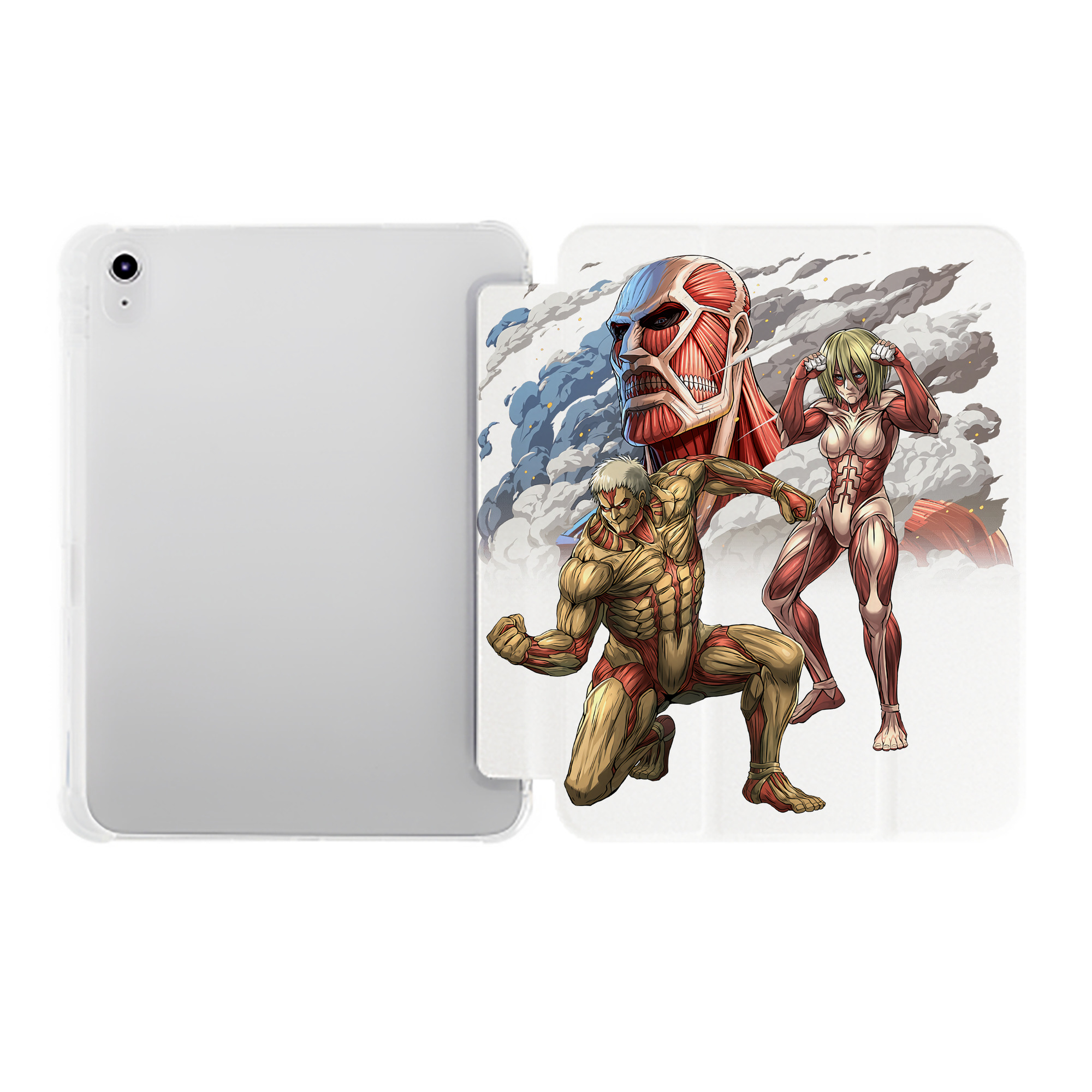 （画像用） 進撃の巨人 Attack on Titan IPad ケース ペン収納付き 三つ折りスタンド PUレザー×シリコン 対応機種9.5/10.5/10.9インチ